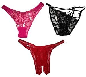VICTORIA'S SECRET Dream Angels VERY SEXY Panties Panty 3 Piece Lot Size M NWT